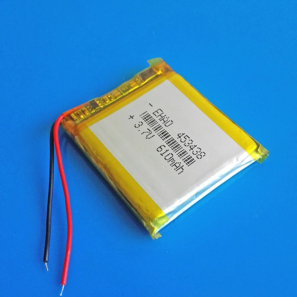 3.7V 610mAh lipo rechargeable battery polymer lithium Li-ion for smart watch DVD bluetooth recorder headset e-book camera 453438