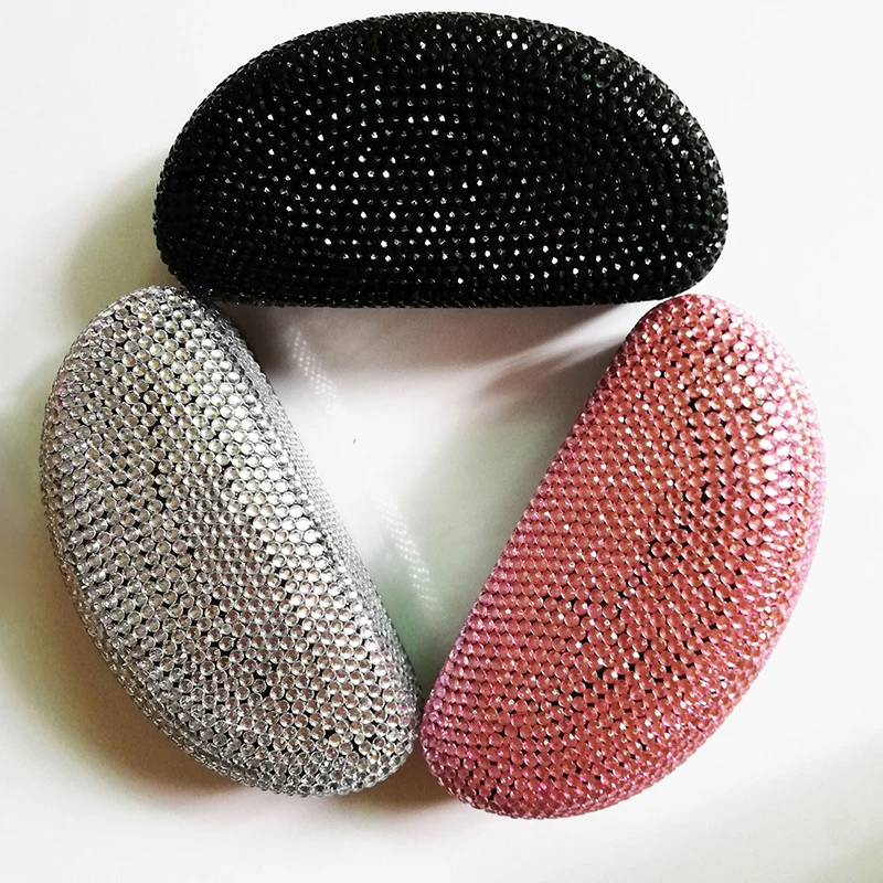 Handmade Stick Diamond Glasses Box Fashion feeling Sunglasses Case Large Size Rhinestone Eyeglasses Storage Boxes L3