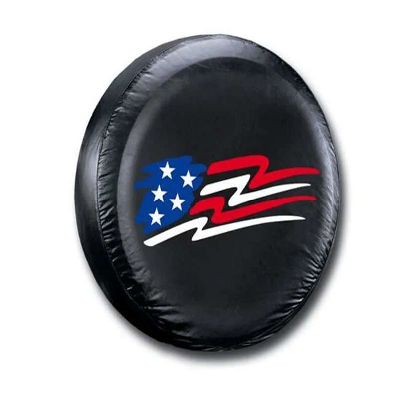 1 قطعة سيارة 13 ''، 14"، 15 "16" 17 بوصة بولي كلوريد الفينيل بولي PU قطع الغيار الإطارات عجلة غطاء الصمام الولايات المتحدة الأمريكية أمريكا العلم صالح لتويوتا جيب اكسسوارات #4