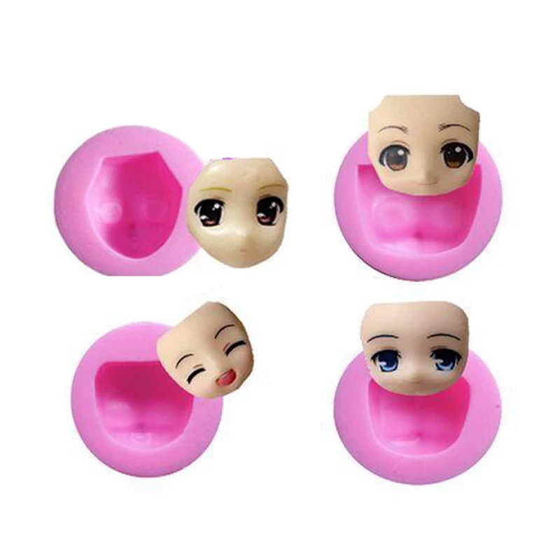 Kitchen Accessories Ware Cooking Tools Christmas Face Head Silicone Mold Fondant Sugar Craft Decorating