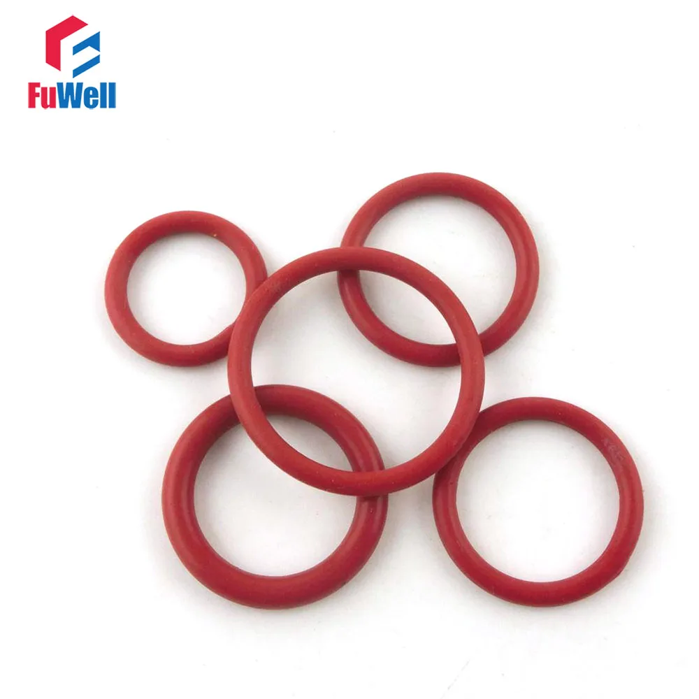 

20pcs Red Silicon Rubber O-rings Seals 3.5mm Thickness 57/58/60/62/63/65/68/70/72/75/80mm OD O-ring Seals Gaskets Washers