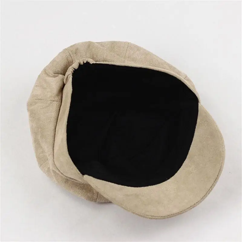 2019 Winter Warm Solid Octagonal Hats for Women and Girl Berets Painter Hat Beanie Cap 01