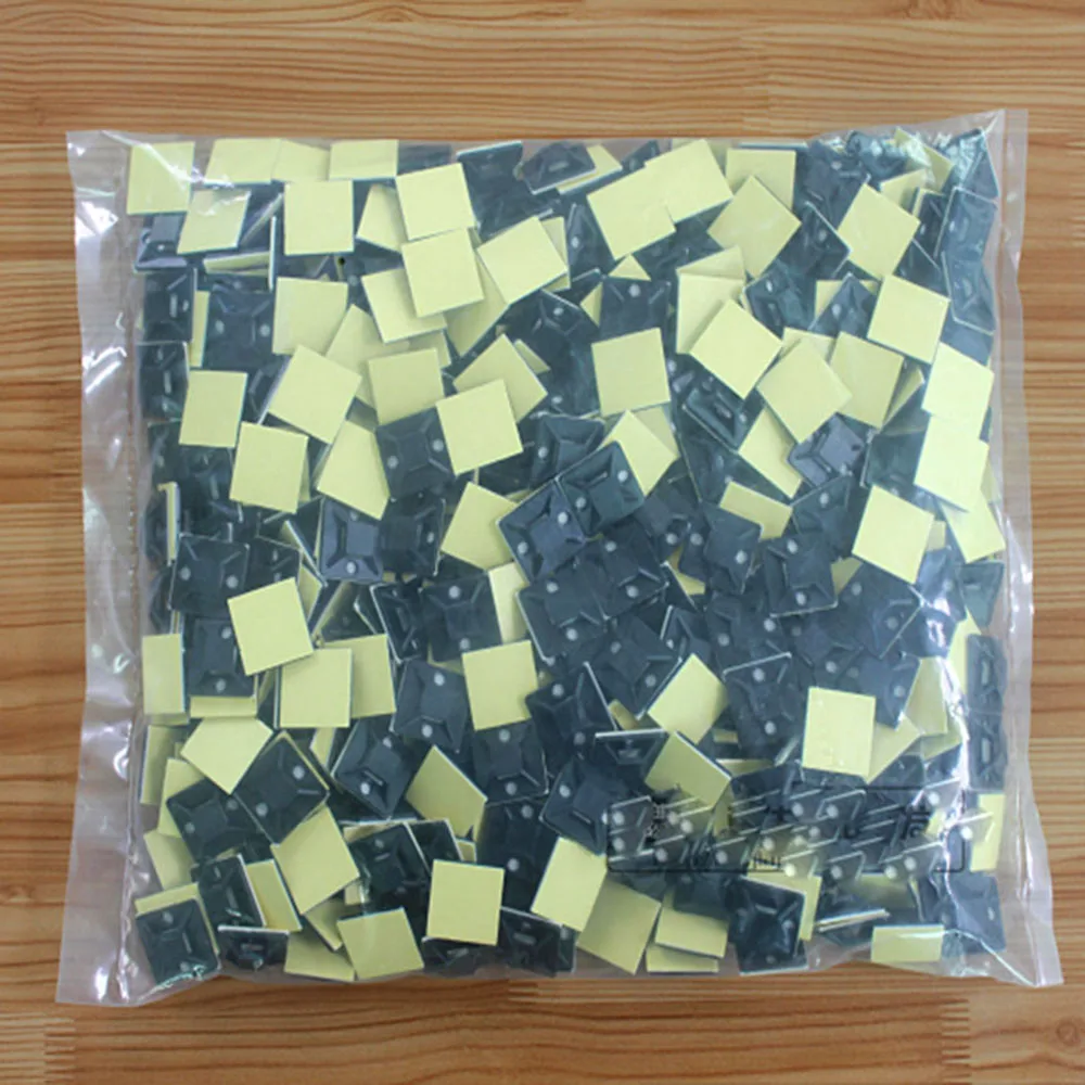 Cable tie mount black Zip Tie car Cable Wire Removable Self Adhesive cable tie base Wall Holder Mount Clip/Clamp cable fix