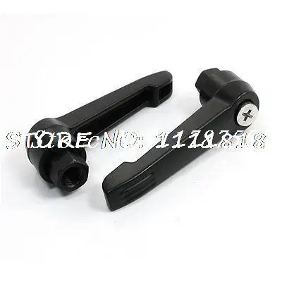 

2pcs M8 Female Thread Clamping Lever Adjustable Handle Black