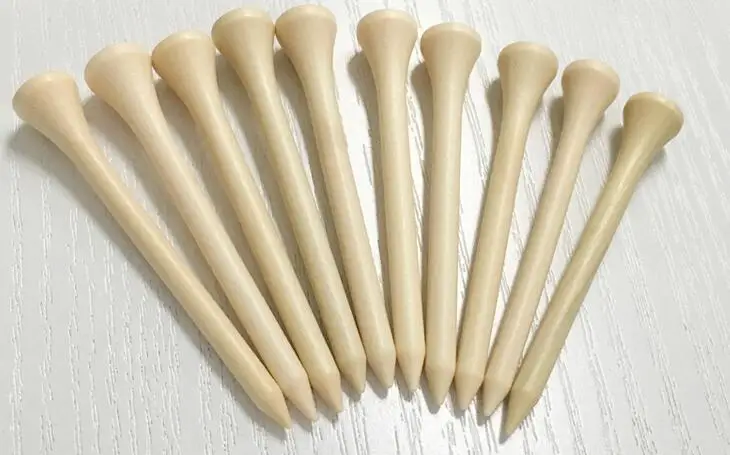 (50pcs) Wooden Golf Tees 70mm Cushion Golf Tee Golf Accessories