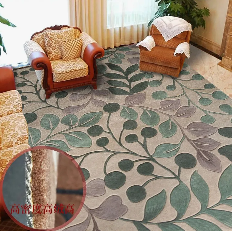 Leaves Wool carpets for parlor living room bedroom Classical Mat Rugs Leaves on Decoration floor rug Floral carpet