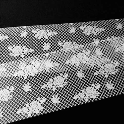 40mm*1000mm Nail Foil F005 White Lace Flower Nail Film Full Cover Nail Sticker Transfer Foil Decal For Nail