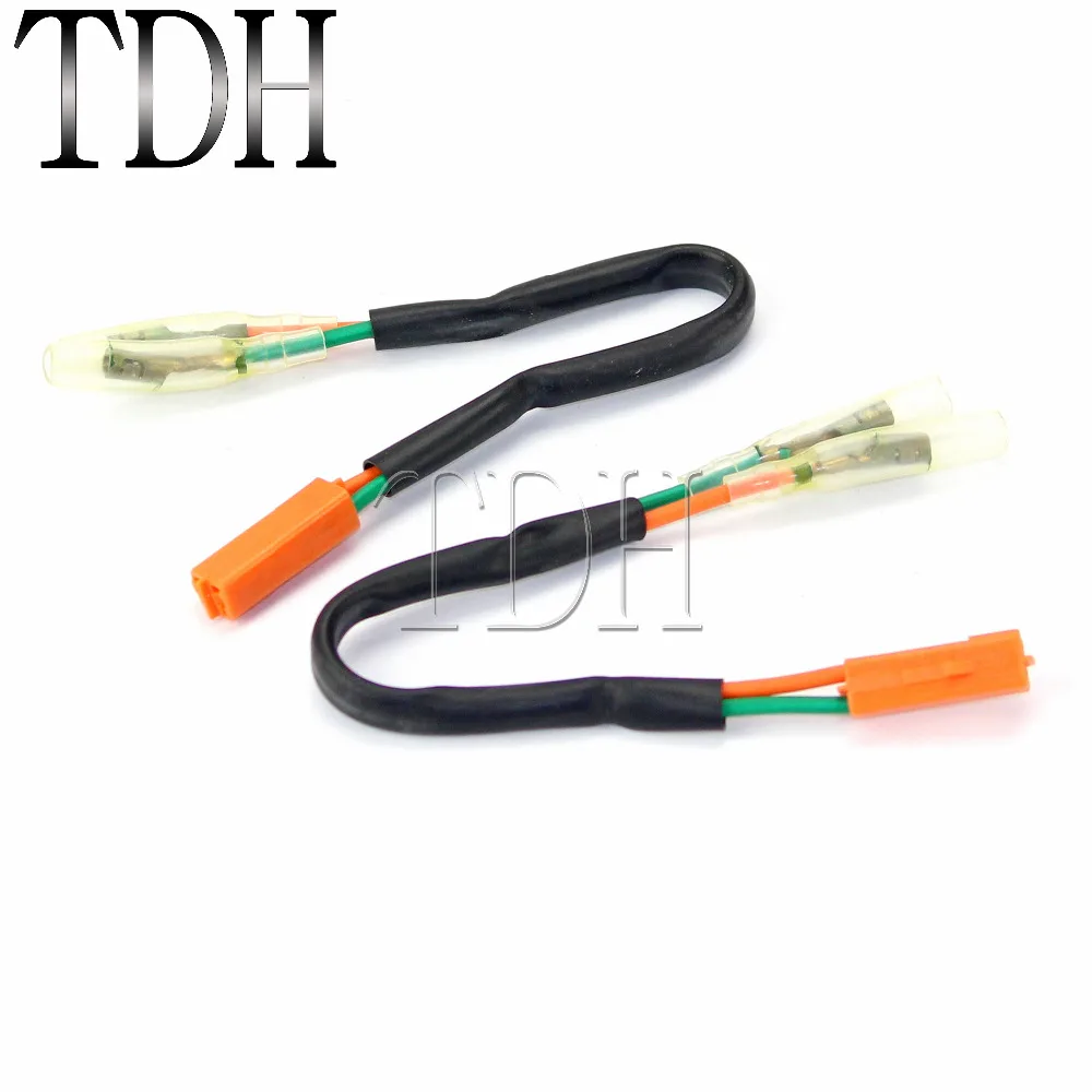 4PCS OEM Turn Signal Wiring Harness Connectors Adapter Plug For KAWASAKI Z125 Z250 Z300 Z650 Z900 Z1000 Ninja ZX ZR ZX6R 650