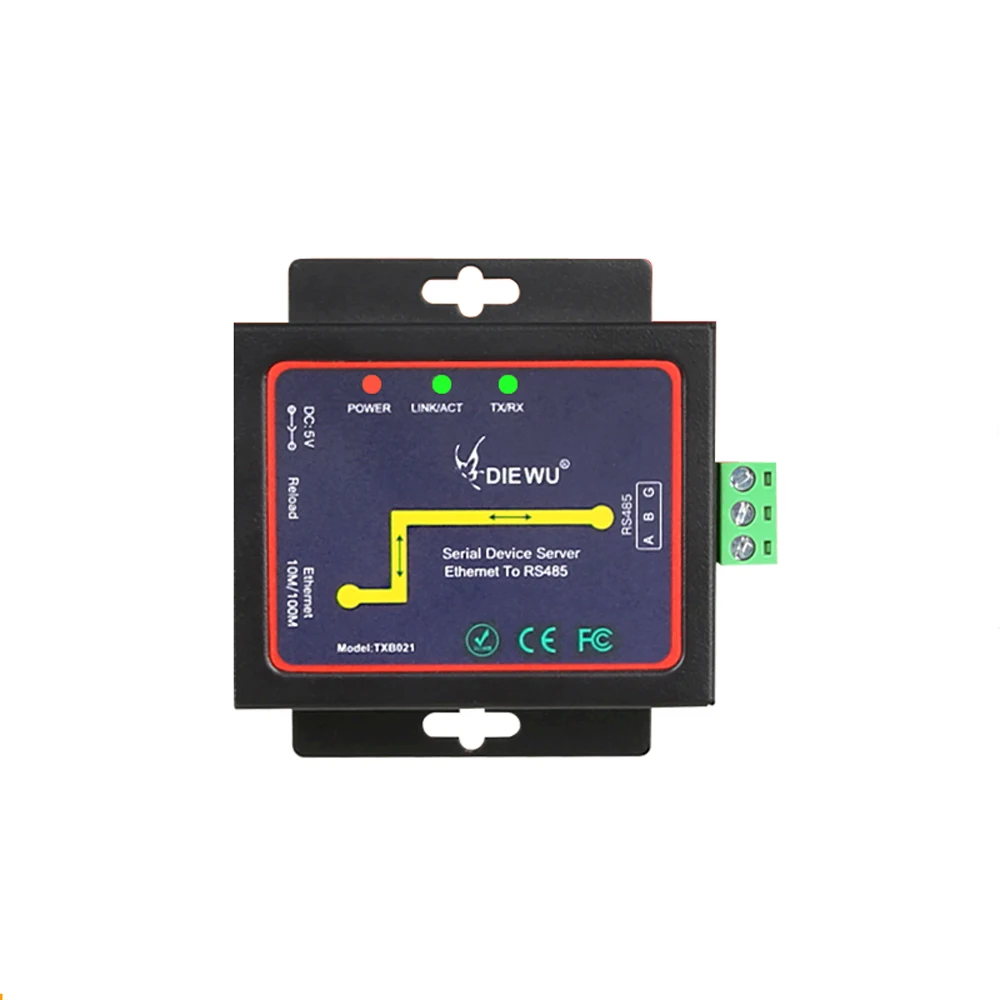 Industrial Serial Device Server RS485 to Ethernet TCP/IP LAN Converter 485 To RJ45 Adapter