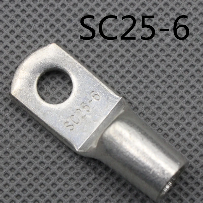 1piece SC(JGK)25-6 tinned copper cable lugs crimp type Electric power fittings equipment contact B type