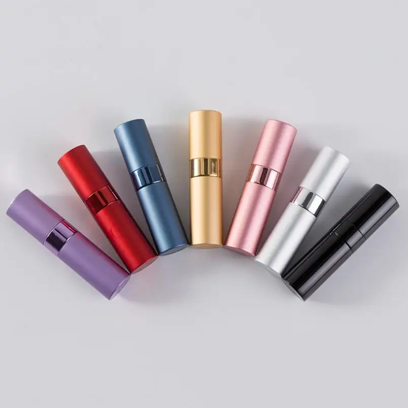 8ml Travel Portable Rotate Cosmetic Spray Perfume Bottle Refillable Empty Container Vials Atomizer LX3927