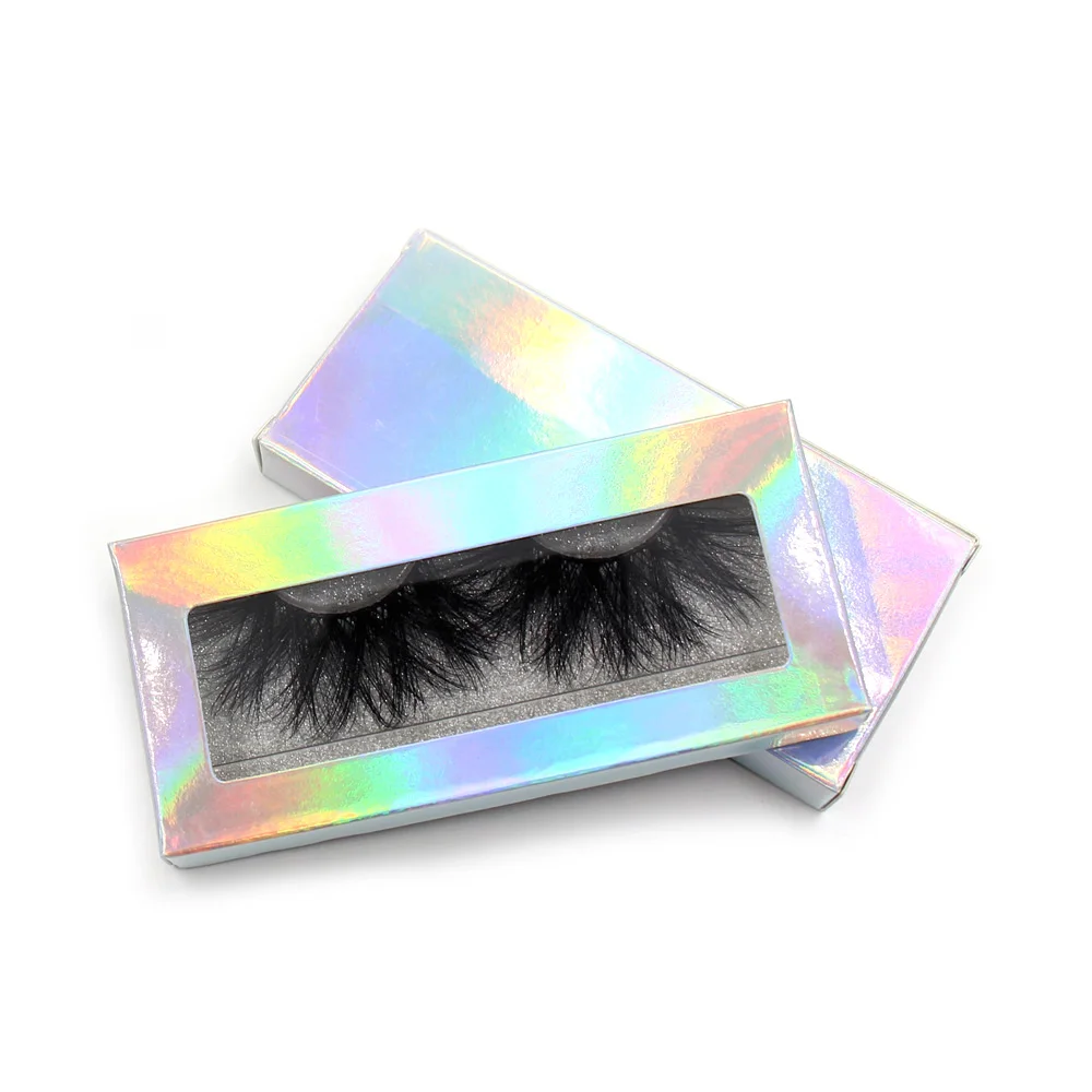 AMAOLASH 25mm Lashes 3D Mink Eyelashes Fluffy Dramatic Eyelashes Natural Long False Eyelashes Lightweight Crisscross Mink Lashes