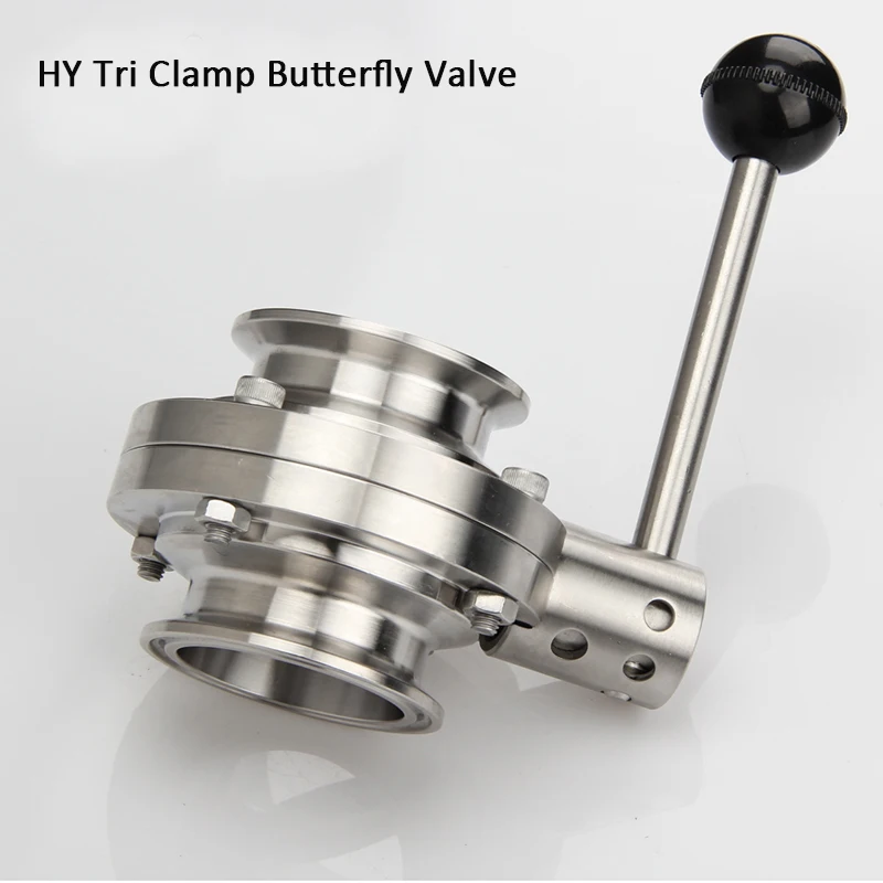 0.5 to 2nch  Sanitary  Tri Clamp Butterfly Valve   SS304 Stainless Steel Homebrewing Valve