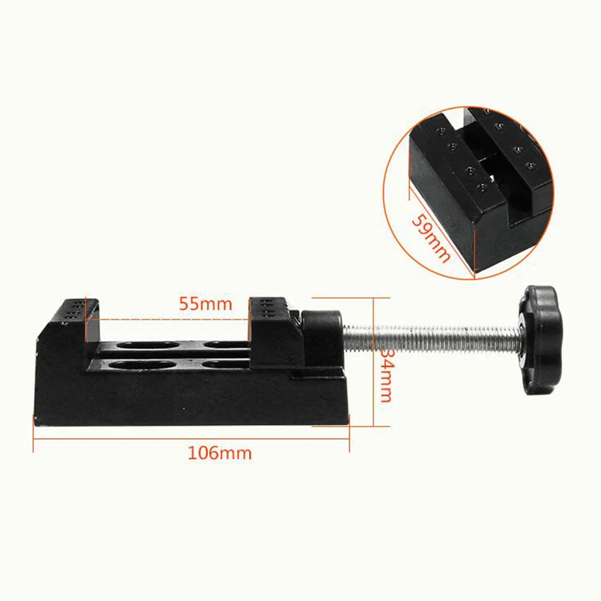 Adjustable Miniature Bench Vise Hobby Jewelry Nuclear Carving Bench Vice Clamp Grinding Drilling Pliers Aluminum Alloy