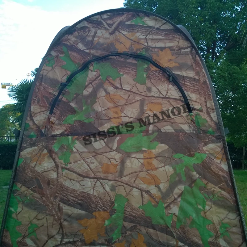 Camouflage Portable Outdoor Shower Tent Dreesing Toilet Photography Pop Up Tent Single Privacy Watching Game Bird Car Beach Tent