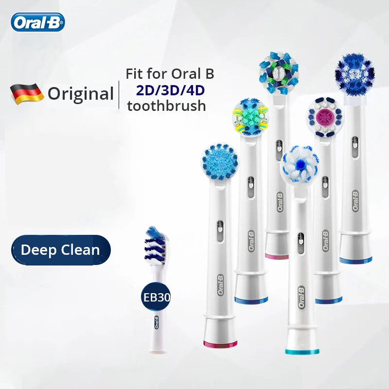 Oral B Sạc Đầu Bàn Chải Đánh Răng Chéo Hành Động Chính Xác Vệ Sinh Chăm Sóc Răng Miệng 3D Trắng Lông Mềm Thay Thế Đầu Bàn Chải Đổ Lại