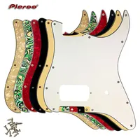 Piezas de guitarra personalizadas Pleroo, para EE. UU., México, Fd Strat ST, golpeador en blanco, 11 agujeros, US Spec Strat con puente Humbucker