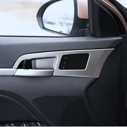 For Hyundai Elantra AD 2016 2017 ABS Matte Cars Door Inner Handle Sequin Interior Frame Decoration Cover Trim accessories 4Pcs