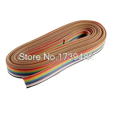 6M 10 Way 10 Pin Rainbow Color Flat Ribbon Cable IDC Wire 1.27mm for Arduino DIY