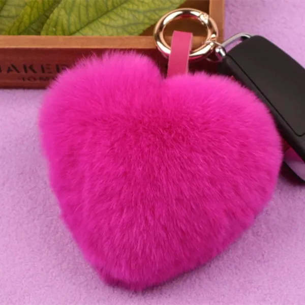 Fluffy Heart Shape Handbag Pendant for Fashionable Women Perfect Purse Accessory to Showcase Your Style Trendy Bag Decor