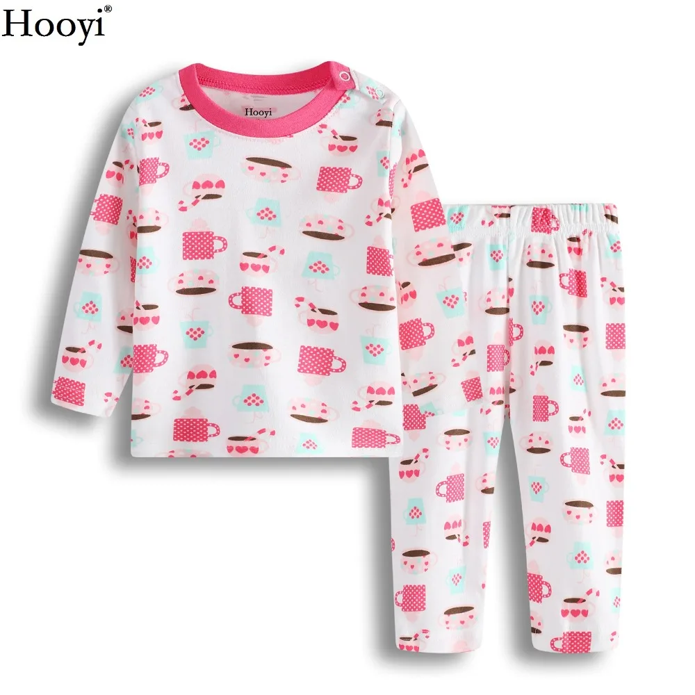 Hooyi Baby Boys Clothes Set Long Sleeve Children Pajamas Clothing Sets Baby Sleepwear Cotton Sleep Sets 3-24Month Bebe Clothing