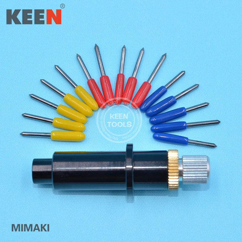 

1Pcs Mimaki Blade Holder+15Pcs 30 45 60 Degree Cemented Carbide Cutter Plotter Vinyl Tools