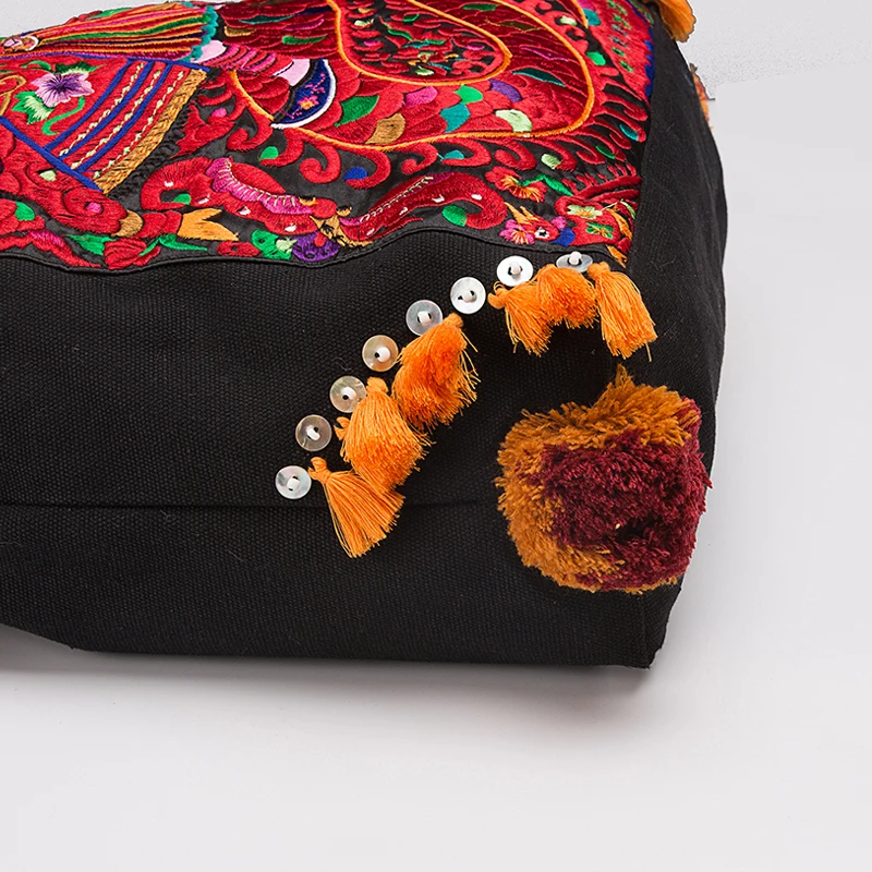 High quality brand women bags Embroidered canvas Ethnic bags Fashion vintage Women shoulder bags handmade bag