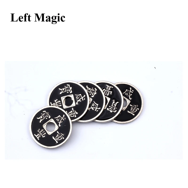 1 pcs Chinese Coin Magic Tricks US Half Dollar Size Black  mental Ancient Coins Magic Coins Props Accessories close up magic