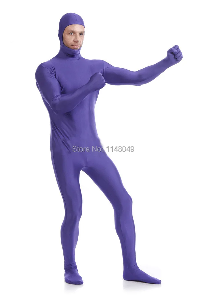 Nowe, fioletowe, otwarte body z elastanem Zentai