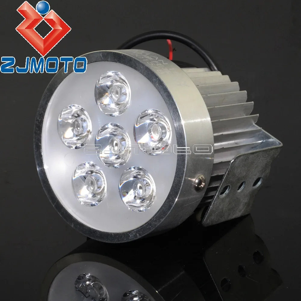 18W Bright Motorcycle Practical 6 LED Driving Fog White Headlight Working Light Lamp 12-80V For Bicycles Cars Trucks Boat