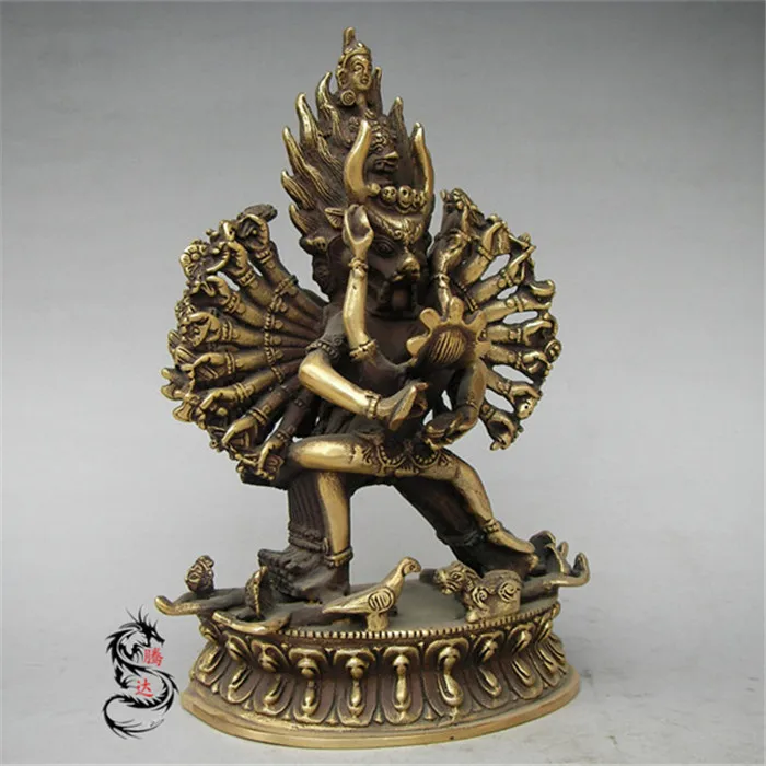 

RARE OLD Tibet Copper Buddhist Bulls God statue,Free Shipping