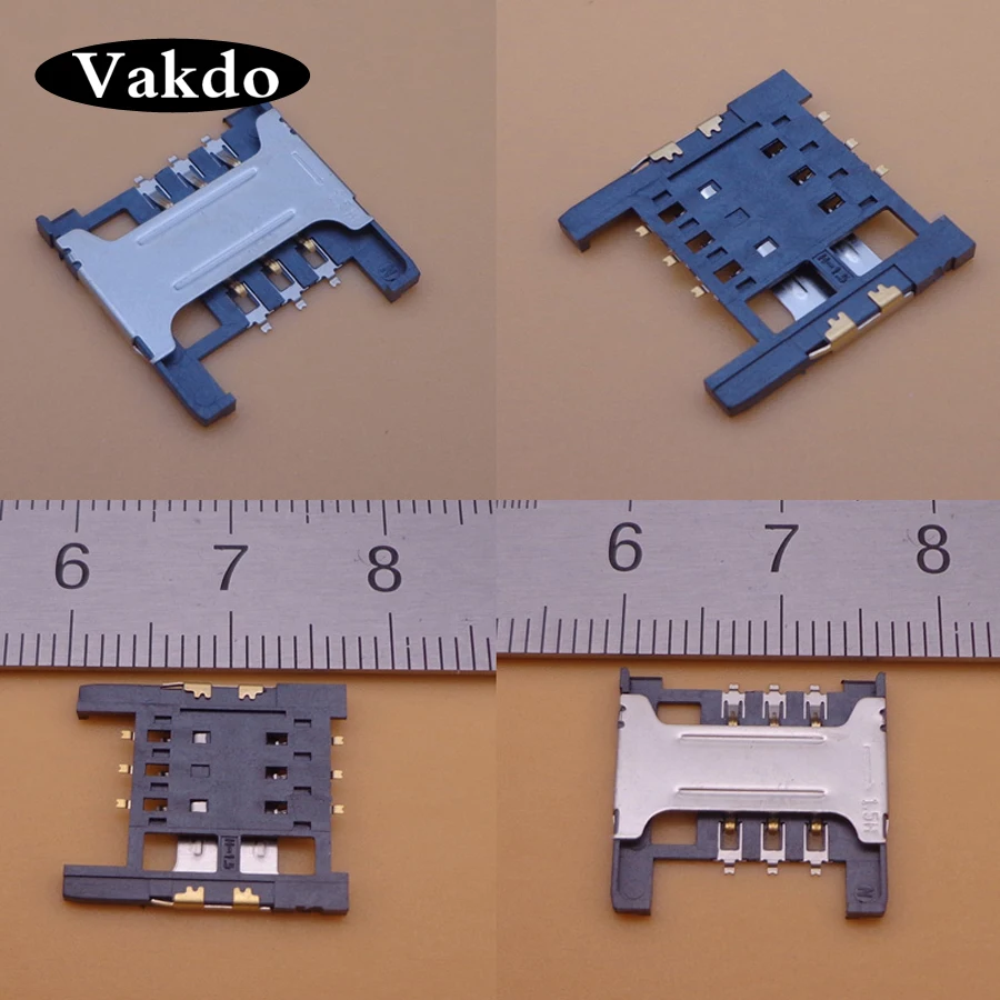 2-5PCS/LOT mobile phone SIM card reader socket slot Insert type Bridge high quality holder Connector for Lenovo A288t A336 A298T