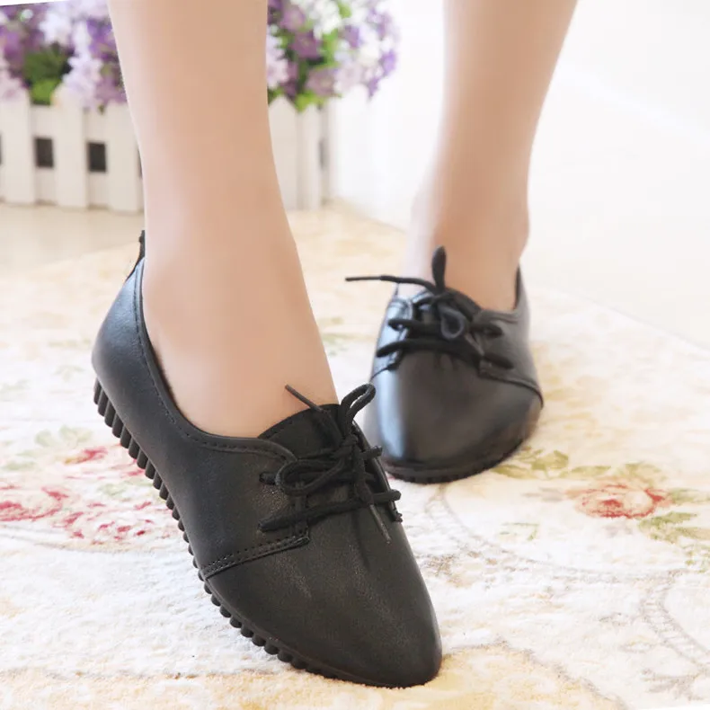 shorha 2019 Korean version spring and summer new retro white women shoes pointed flat Female casual shoes Student Flat shoes
