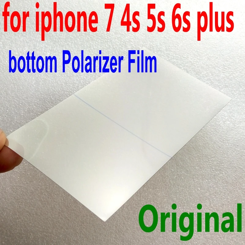 10pcs Original back Polarizer Sliver film for iphone  7 8 4 5s 6s plus  lcd bottom Polarizer  Film for XR/11 lcd screen repair