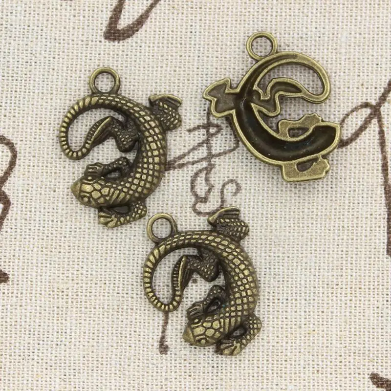 5pcs Charms Lizard 31x24mm Antique Making Pendant fit,Vintage Tibetan Bronze Silver color,DIY Handmade Jewelry