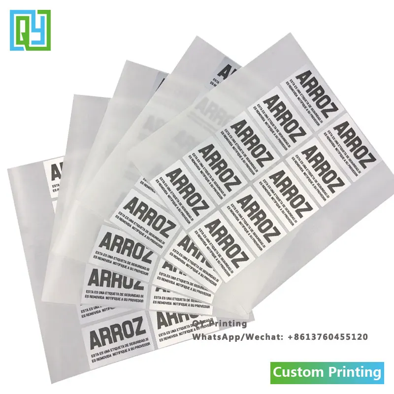 1000pcs 40x25mm Custom Warranty Sticker For Mobile Phone Packagings Silver Void Labels Logo Sticker Customized Logo Text Number