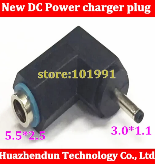 

New High Quality 500pcs Dc adapter elbow notebook plug 5.5 * 2.5 mm female to DC3.0 * 1.1 male DC Elbow