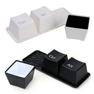 drop shipping ! Creative cup tea cup set Keyboard cup fashion cups Black color ( Ctrl Del Alt ) 3 pieces/mugs promotion gifts