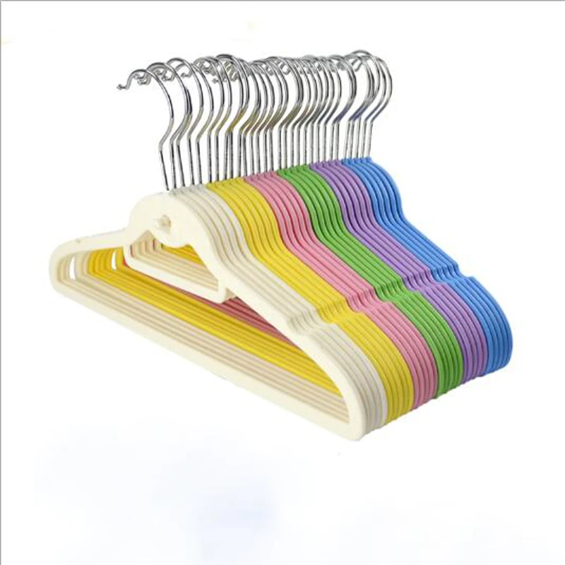 20pcs/lot 34.5cm Adult hanger/Plastic hanger/Scratch - free hanger/Girl's clothes hanger/