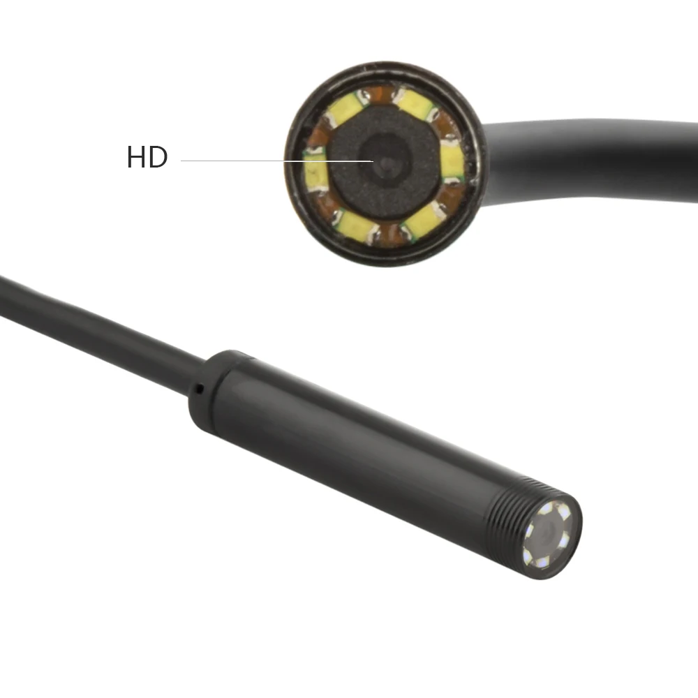 Caméra d'inspection de téléphone Android, endoscope, objectif 7mm, 1m, 2m, 5m, tuyau, étanche IP68, 480P HD, micro USB, caméra de salle