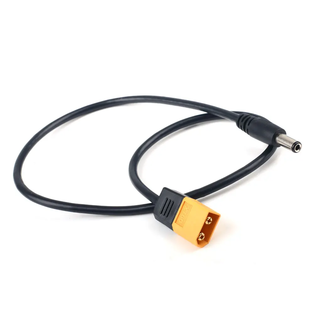 High Quality 50cm TS100 XT60 Bullet Connector to Male DC5525 DC5521 Power Cable for Imax B6 Charger / FPV Multirotor Repairs