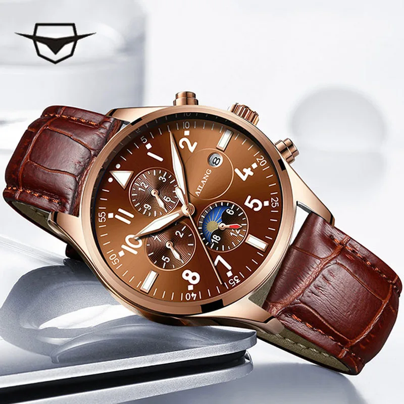 2019 The latest design of the multi-function gear sport diving watch movements leisure fashion men\'s wrist watch men Automatic