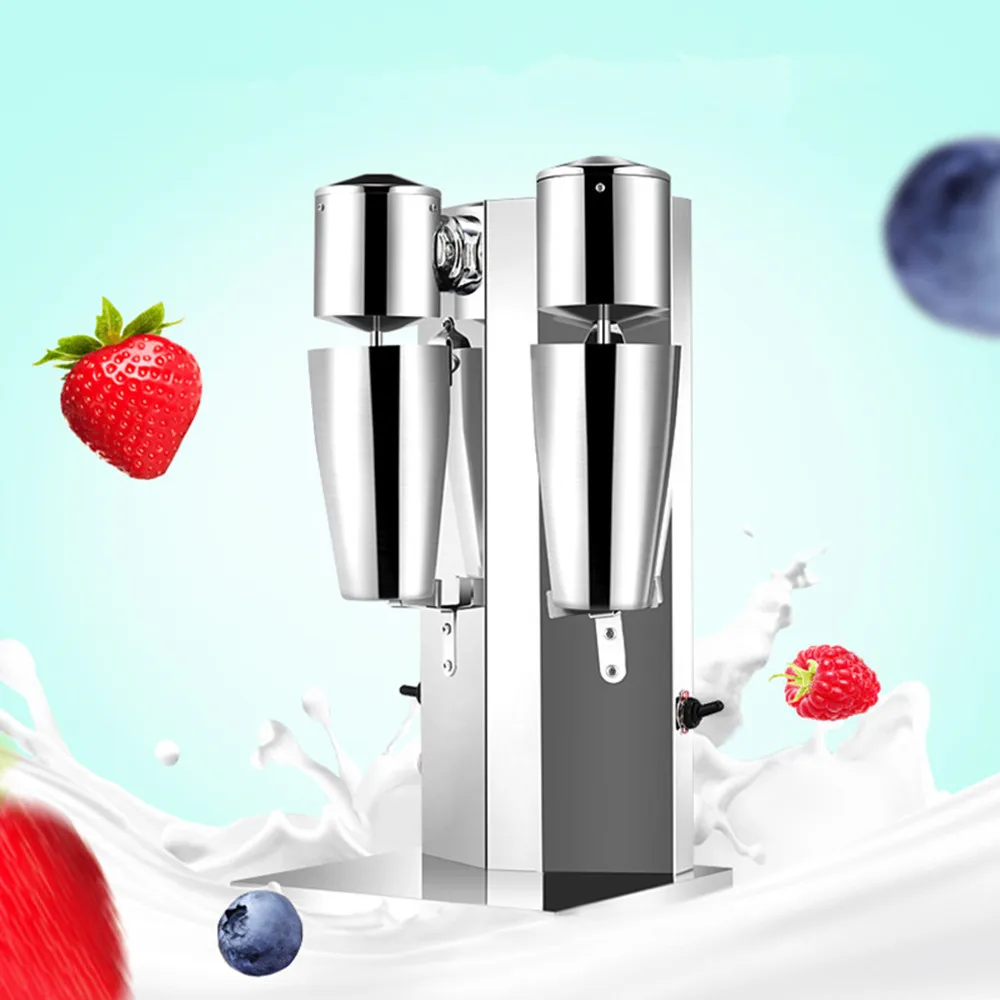 In Acciaio Inox 2 Teste Frullato Macchina Milk Shaker ZF