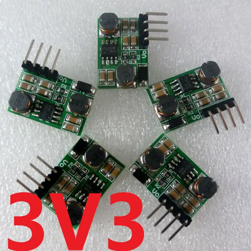 5 Pcs  2 In 1 DC DC Step-Down & Step-Up Converter 0.8V-6V to 3.3V Power for Wifi ESP8266 HC-05 CC1101 LED Module