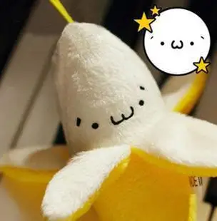 1Pcs Kid Super Cute Banana 7CM Kawaii Stuffed Doll Mini Key Hook Pendant Plush Toy