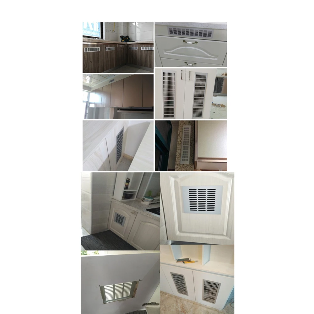 4Pcs 80mm Premium Wide Square Rectangle Aluminum Air Vent Ventilator Grille Cover Air Conditioner Closet Shoe Cabinet