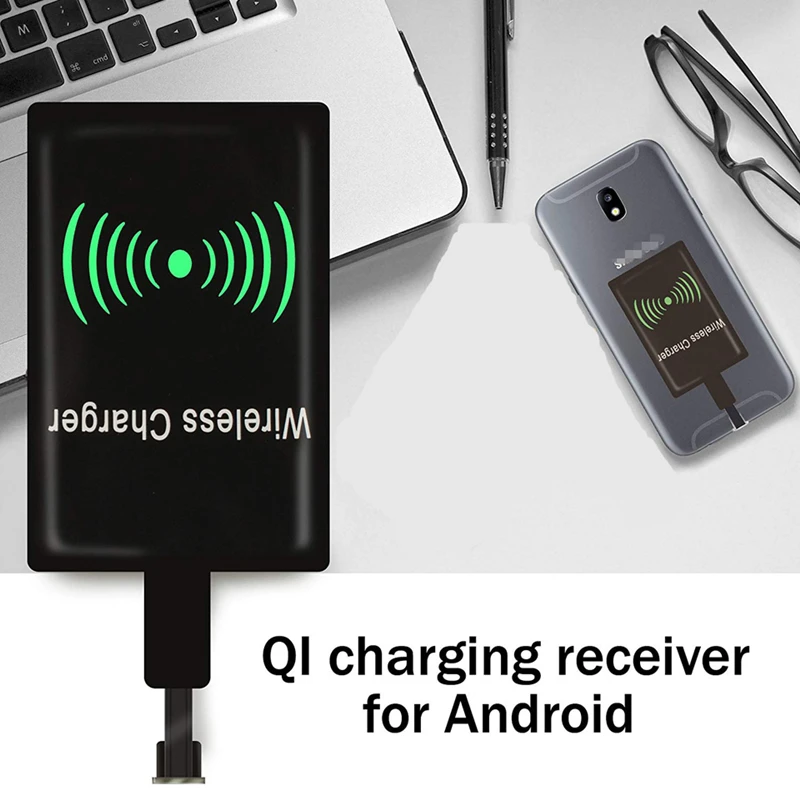 QI Wireless Charger Receiver For iPhone X XS 7 6s Plus Universal Wireless Charging Receiver for Android Micro USB Type-c Phone