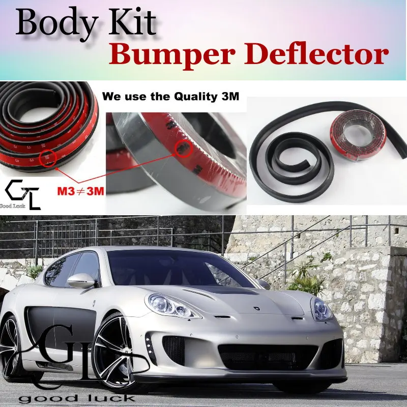 For Porsche Panamera 970 / 911 Bumper Lip Lips / Car Lip Shop Spoiler For Car Tuning / TOPGEAR Body Kit + Strip