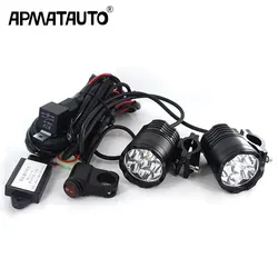 Plug&play 60W Motorcycle Headlight spotlight 12000lm/set 6000k auxiliary LED lights Fog light CNC machined Aluminium Housing