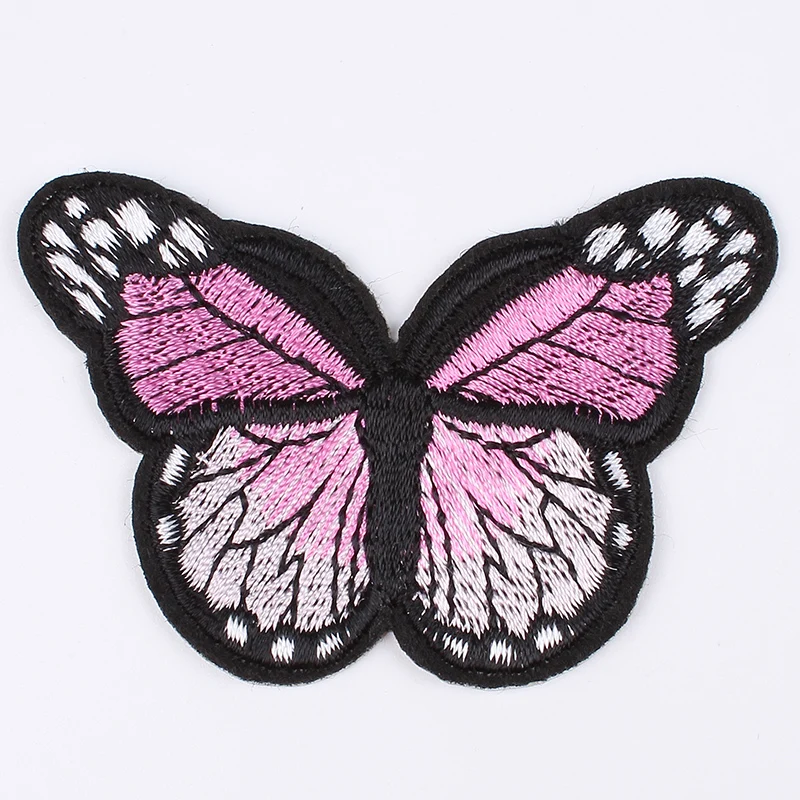 12pcs/lot Mix Colors Embroidered Butterfly Patch Iron On Animal Stickers For Shirts Dress Shoes Hats Sweater Jeans Appliques